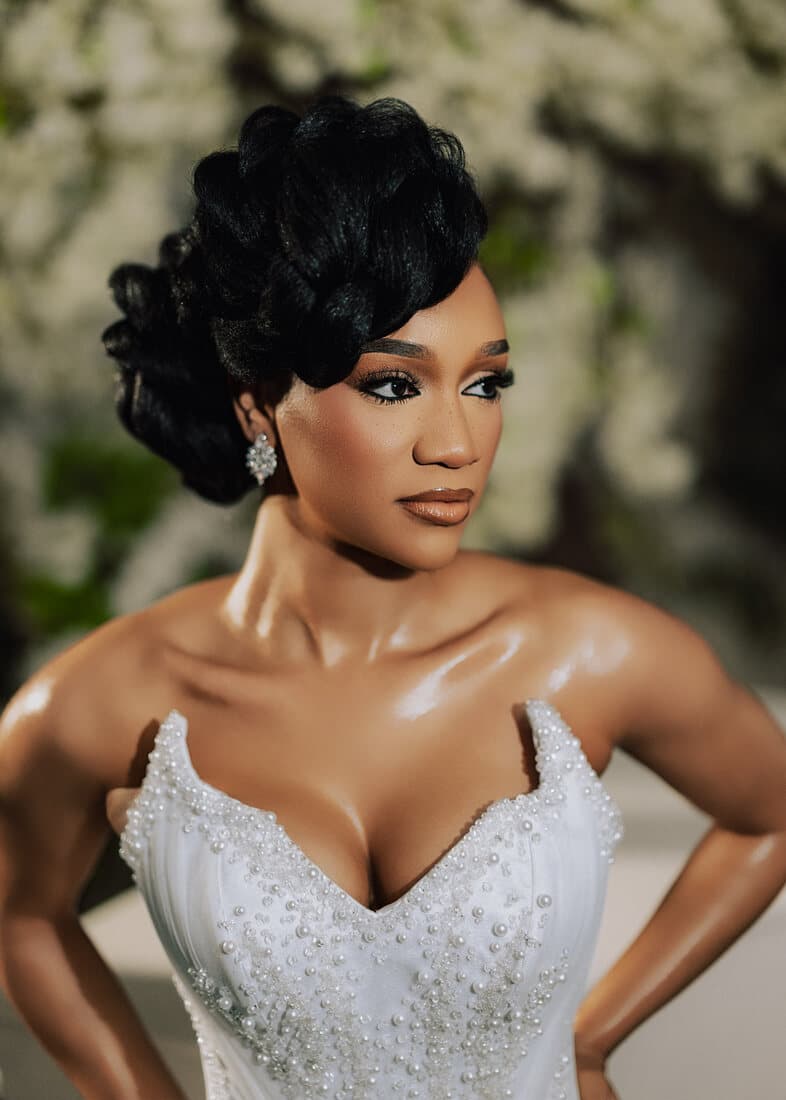 Beaded bridal bodice